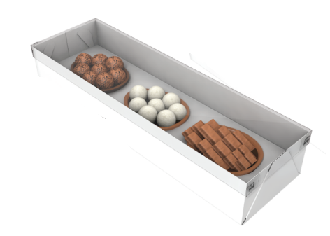 4461 - CAIXA MEIO OVO BASIC SLIM BRANCO 3x50g - PAPIERI