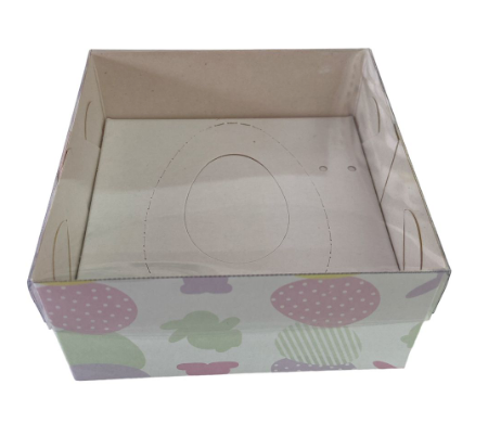 4455 - CAIXA MEIO OVO BASIC COELHO COLORS 50g/100g - PAPIERI