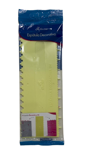 4390 - ESPATULA DECORATIVA 24 AMARELA - BLUESTAR
