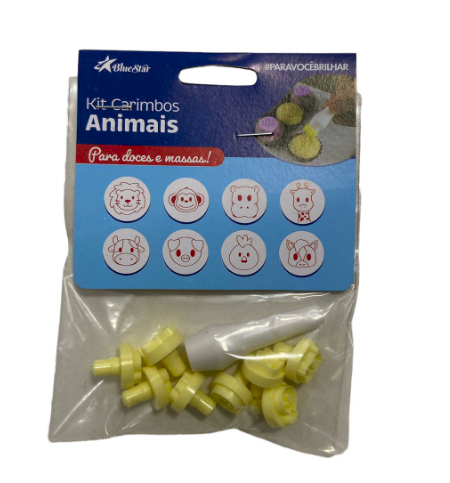3075 - KIT CARIMBOS ANIMAIS AMARELO - BLUESTAR