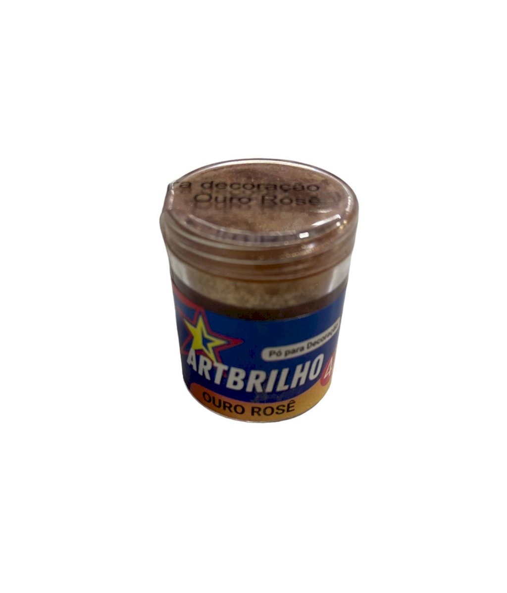 4490 - PÓ P/ DECORAÇÃO OURO ROSE 4g - ARTBRILHO