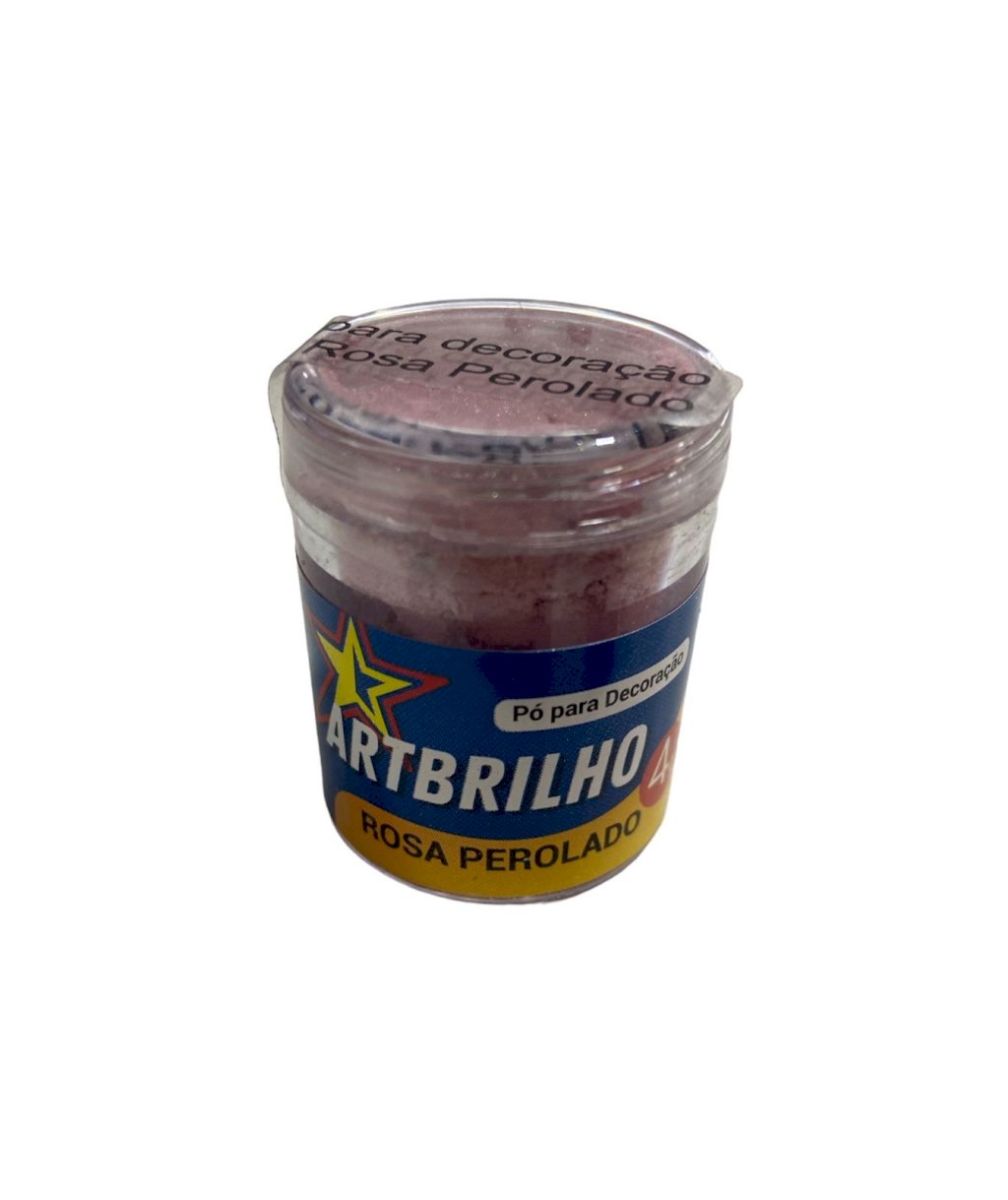 4492 - PÓ P/ DECORAÇÃO ROSA PEROLADO 4g - ARTBRILHO