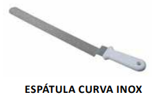 2887 - ESPÁTULA CURVA INOX 23cm - DONA LELLA