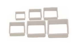 518 - JOGO CORTADOR QUADRADO PLASTICO 6un - DONA LELLA