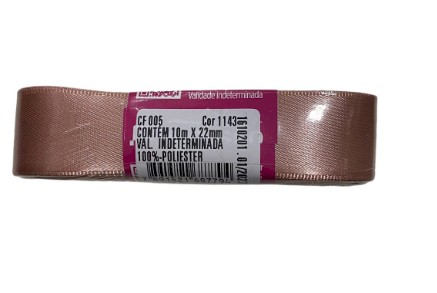1683 - FITA CETIM 22mm COR 1143 ROSA VELHO 10mts - FITAS PROGRESSO