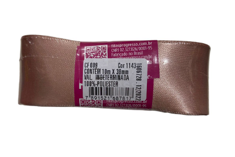 1692 - FITA CETIM 38mm COR 1143 ROSA VELHO C/10mts - FITAS PROGRESSO
