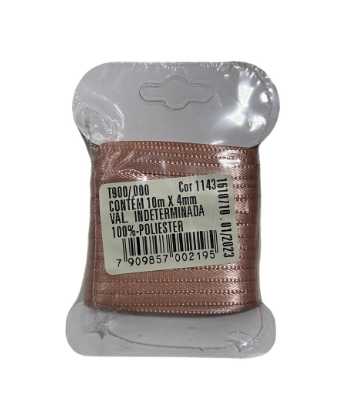 4555 - FITA CETIM DUPLO 4mm COR 1143 ROSA VELHO C/ 10mts - FITAS PROGRESSO