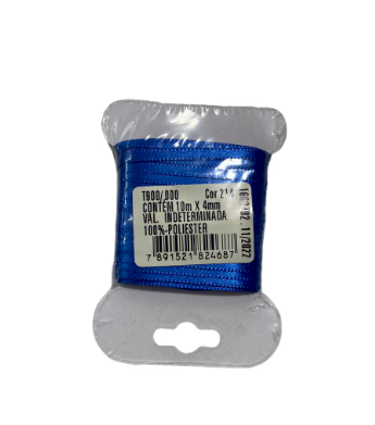 4562 - FITA CETIM DUPLO 4mm COR 214 AZUL ROYAL C/ 10mts - FITAS PROGRESSO
