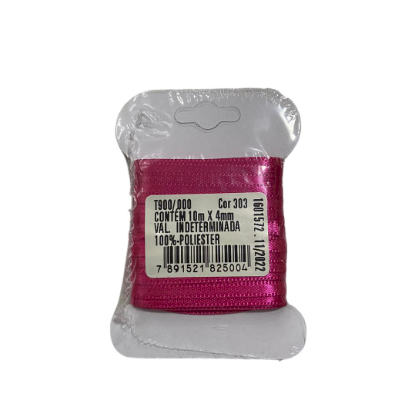 4571 - FITA CETIM DUPLO 4mm COR 303 PINK C/ 10mts - FITAS PROGRESSO