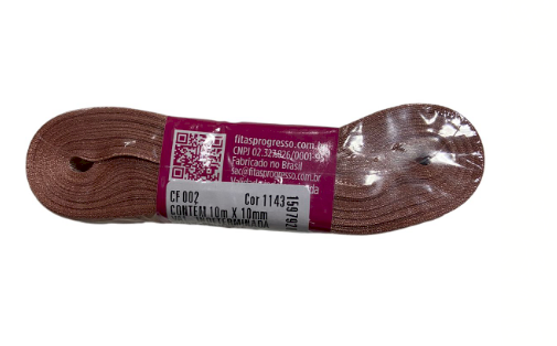 4579 - FITA CETIM 10mm COR 1143 ROSA VELHO 10mts - FITAS PROGRESSO