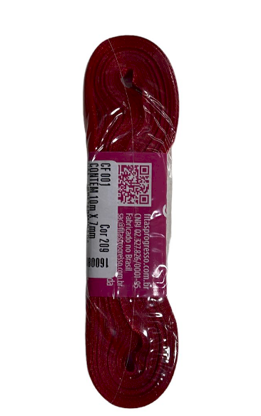1660 - FITA CETIM 7mm COR 209 VERMELHO C/10mts - FITAS PROGRESSO