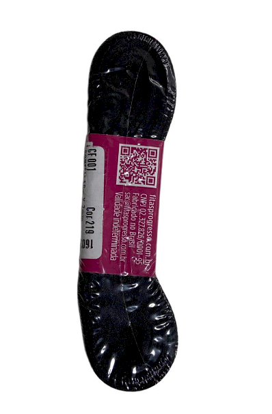 1663 - FITA CETIM 7mm COR 219 PRETO C/10mts - FITAS PROGRESSO