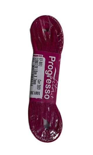1666 - FITA CETIM 7mm COR 303 PINK C/10mts - FITAS PROGRESSO
