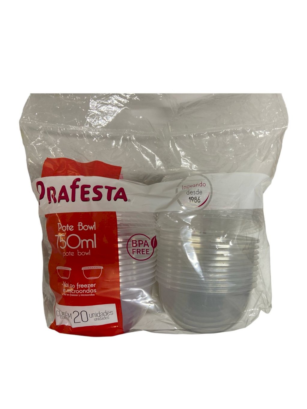 618 - POTE BOWL 750ML C/ SOBRETAMPA C/20un - PRAFESTA