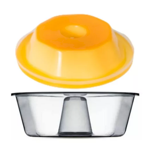 2036 - FORMA PUDIM FAMILIA 1,100L C/ TAMPA C/ 5un - PLASTILANIA