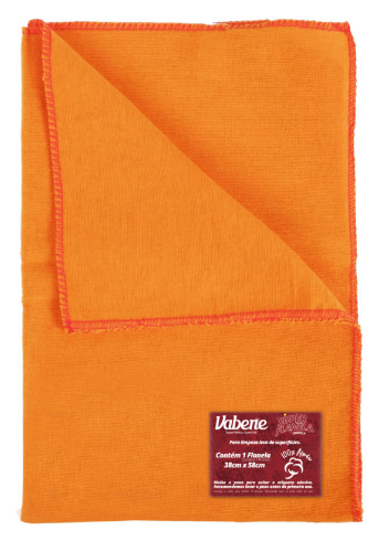 4657 - FLANELA LARANJA GRANDE 38 X 58cm - VABENE