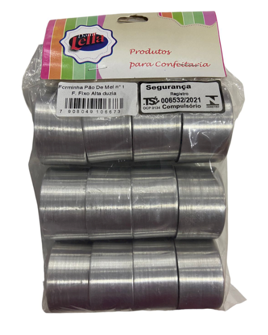 1294 - FORMINHA PAO DE MEL F. FIXO ALTA N1 C/ 12un - DONA LELLA