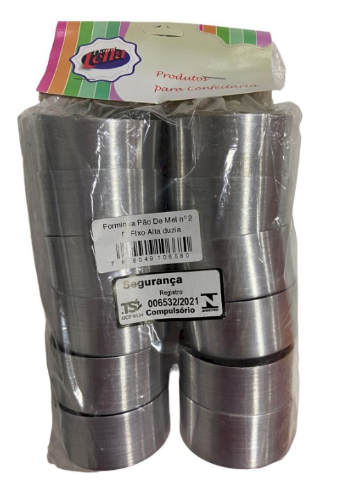 1295 - FORMINHA PAO DE MEL F. FIXO ALTA N2 C/ 12un - DONA LELLA