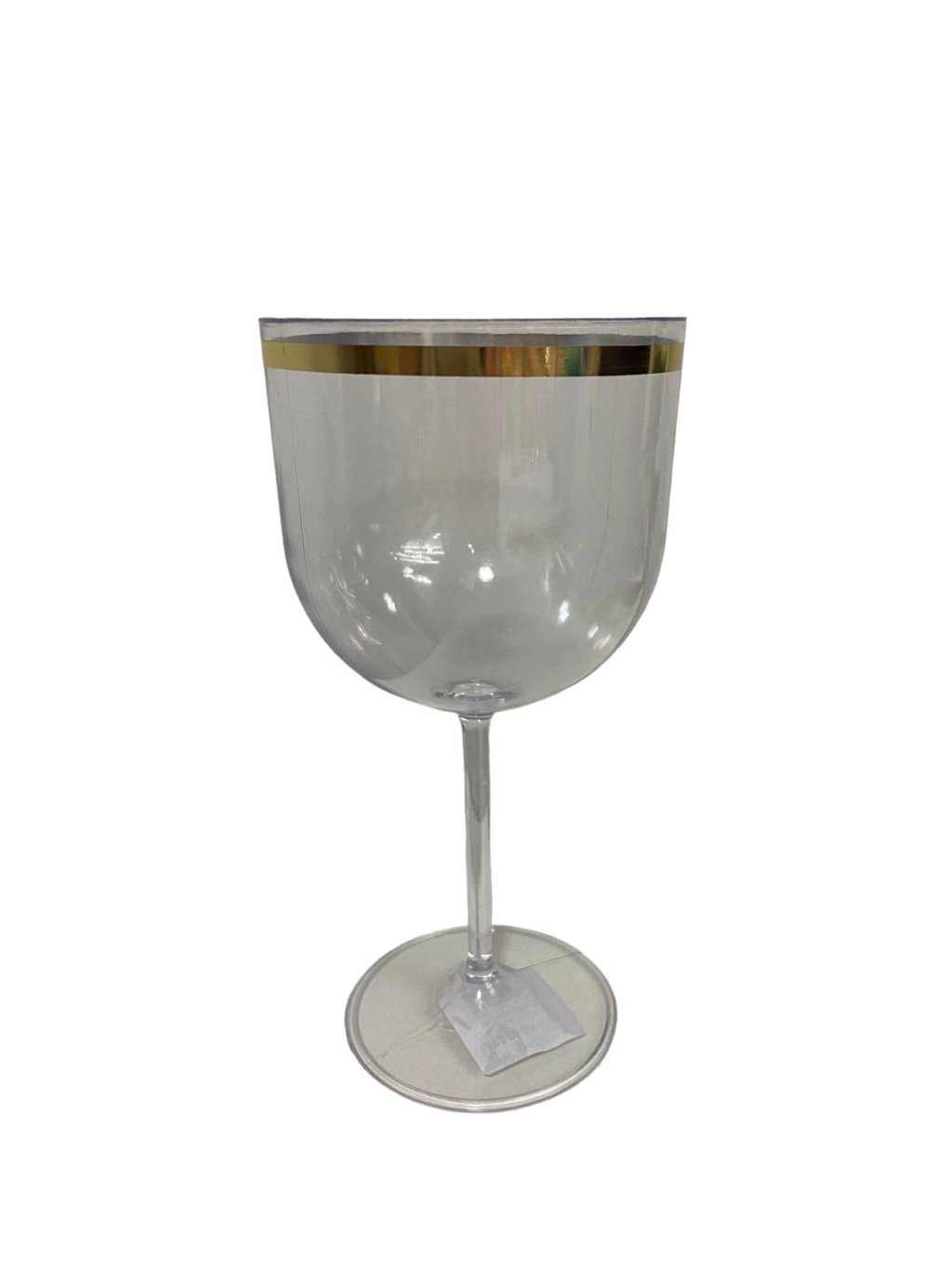 2032 - TACA DE GIN C/ BORDA DOURADA TRANSP. 600ml - LSC TOYS