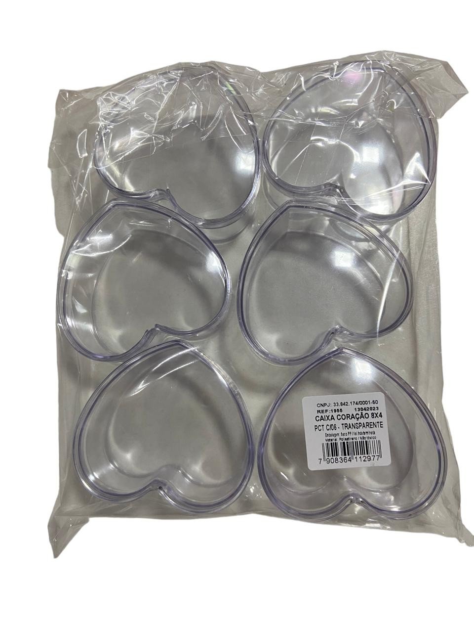 4750 - CAIXA CORACAO 8X4 TRANSPARENTE C/ 6un - LSC TOYS