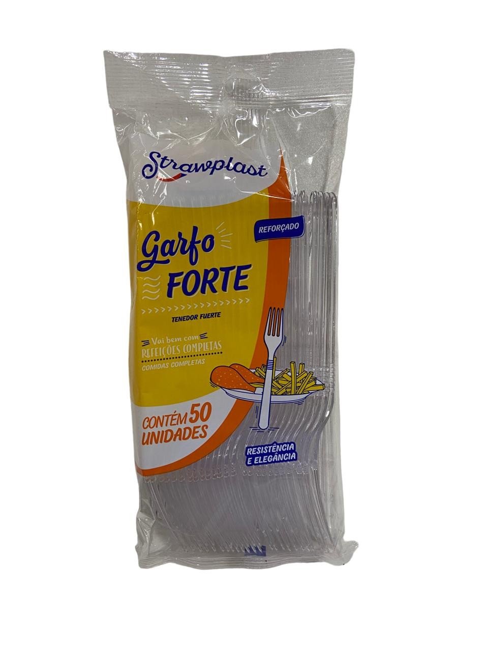 4771 - GARFO FORTE CRISTAL C/ 50un - STRAWPLAST