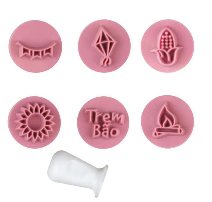 4829 - KIT CARIMBOS JUNINOS ROSA BEBE 2 cm - BLUESTAR