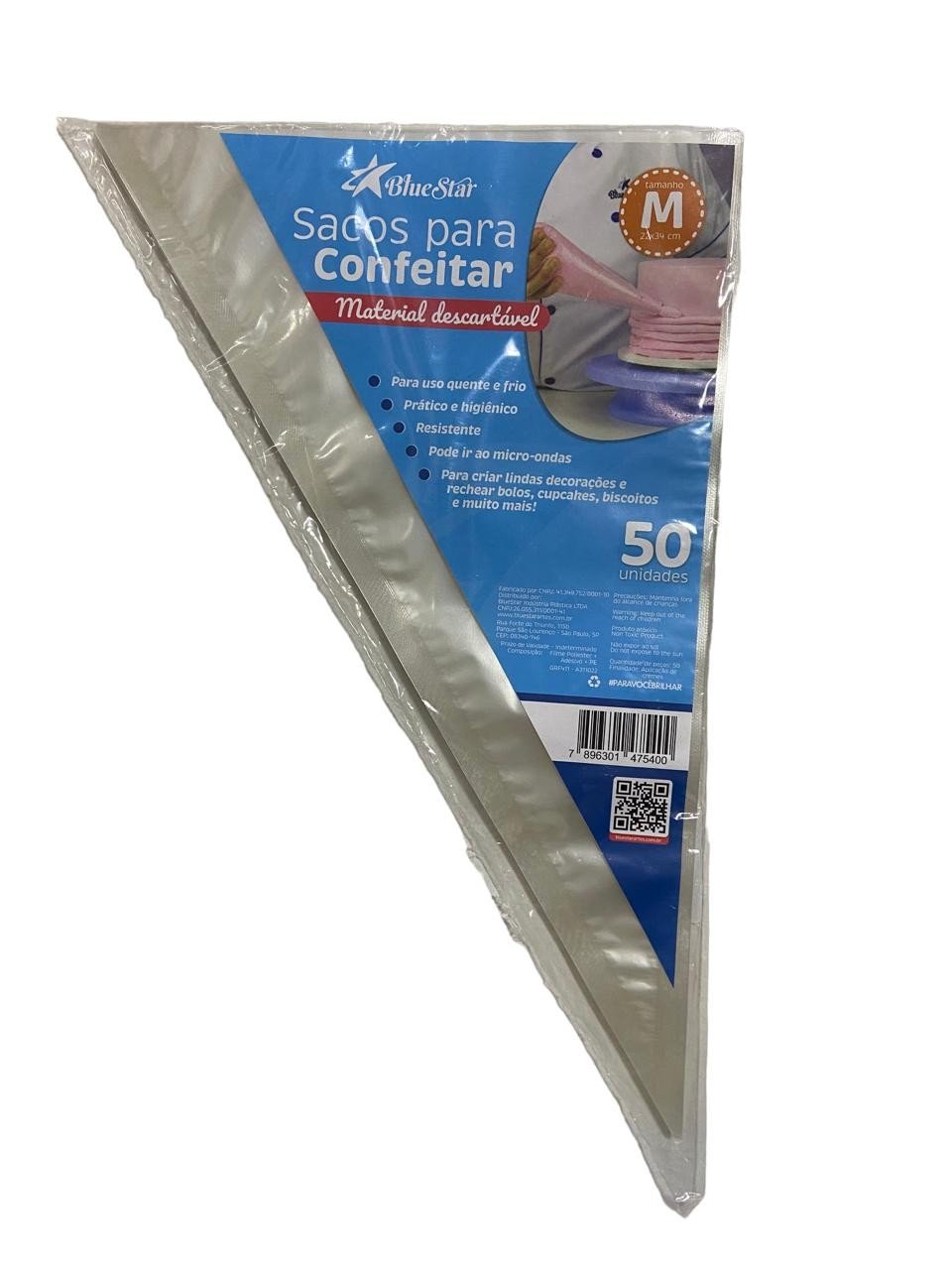 4827 - SACO DE CONFEITAR M 50un - BLUESTAR