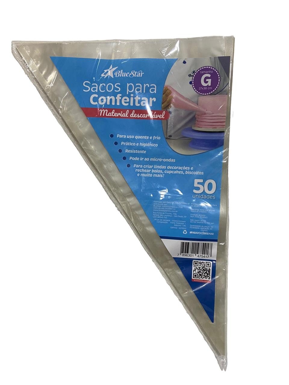 4826 - SACO DE CONFEITAR G 50un - BLUESTAR