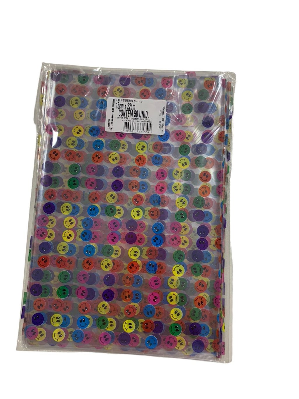 4805 - SACO DECORADO SMILE 15x22 C/50un - PC/CROMUS