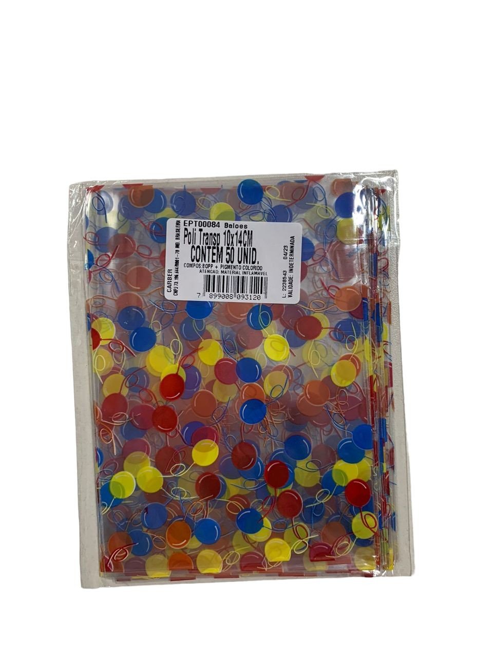 4814 - SACO DECORADO BALOES 10x14cm C/50un - PC/CROMUS