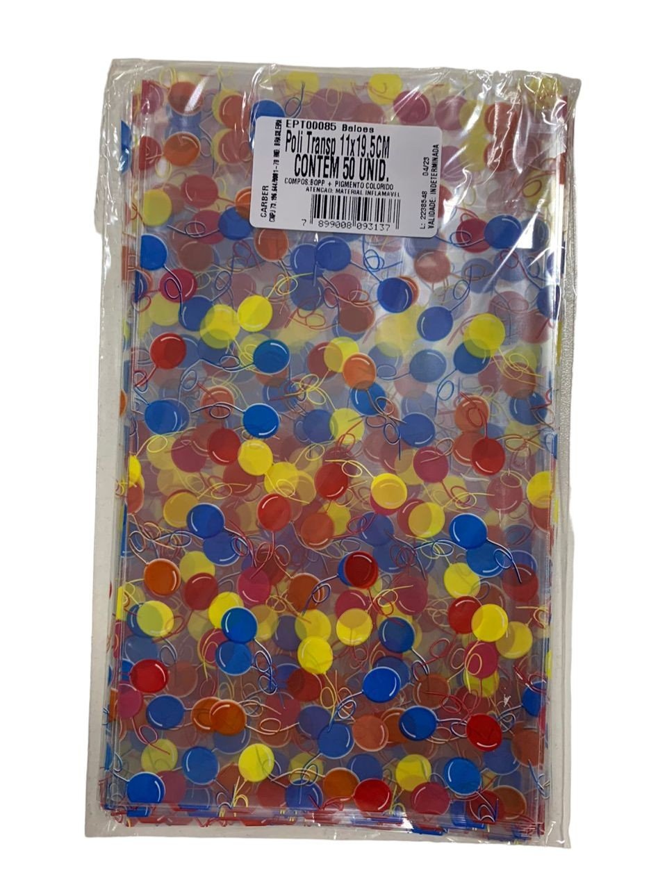 4815 - SACO DECORADO BALOES 11x19,5cm C/50un - PC/CROMUS