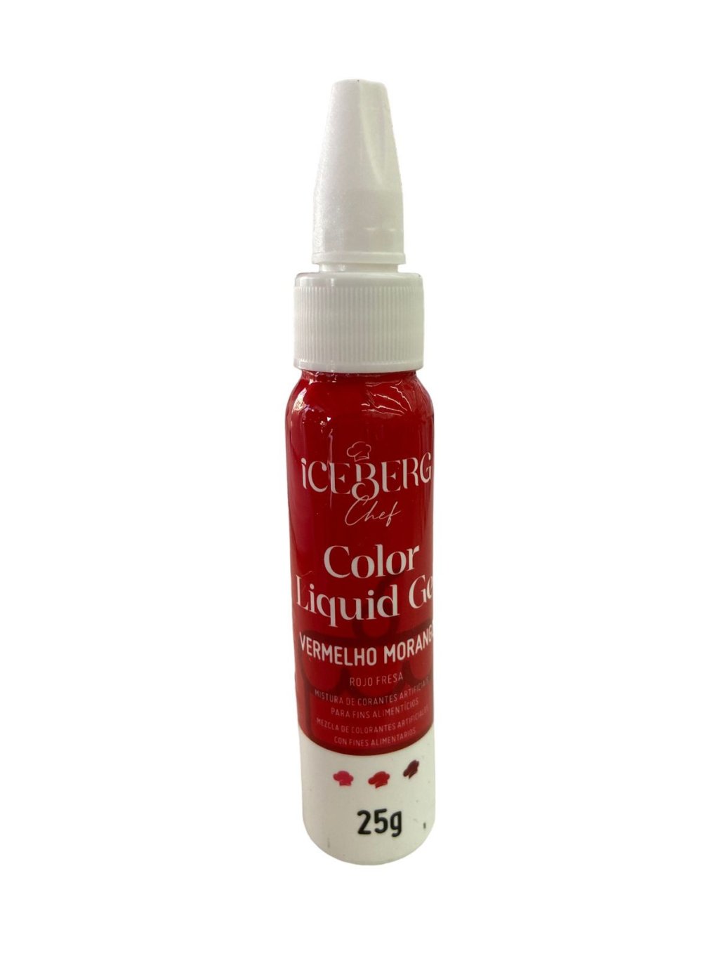 666 - COLOR LIQUIDO GEL VERMELHO MORANGO 25g - ICEBERG