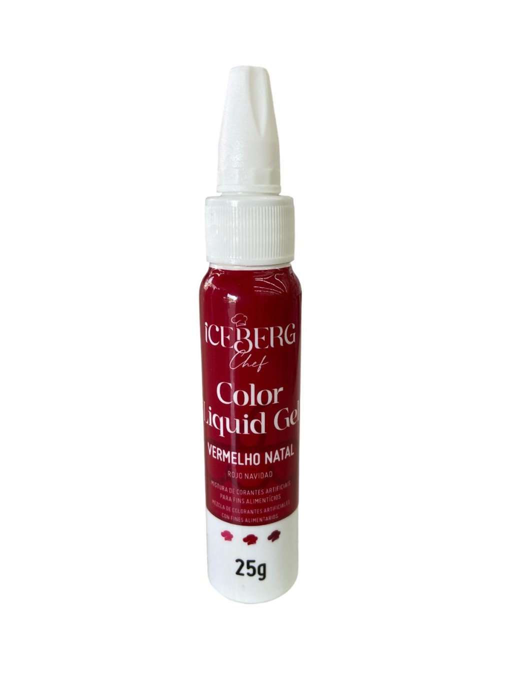 667 - COLOR LIQUIDO GEL VERMELHO NATAL 25g - ICEBERG