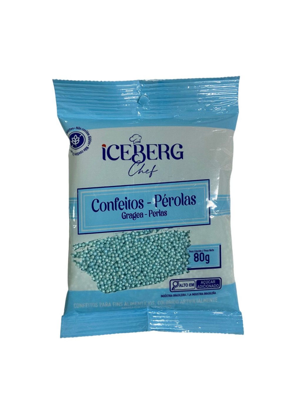 4889 - CONFEITO PEROLADO AZUL 80g - ICEBERG