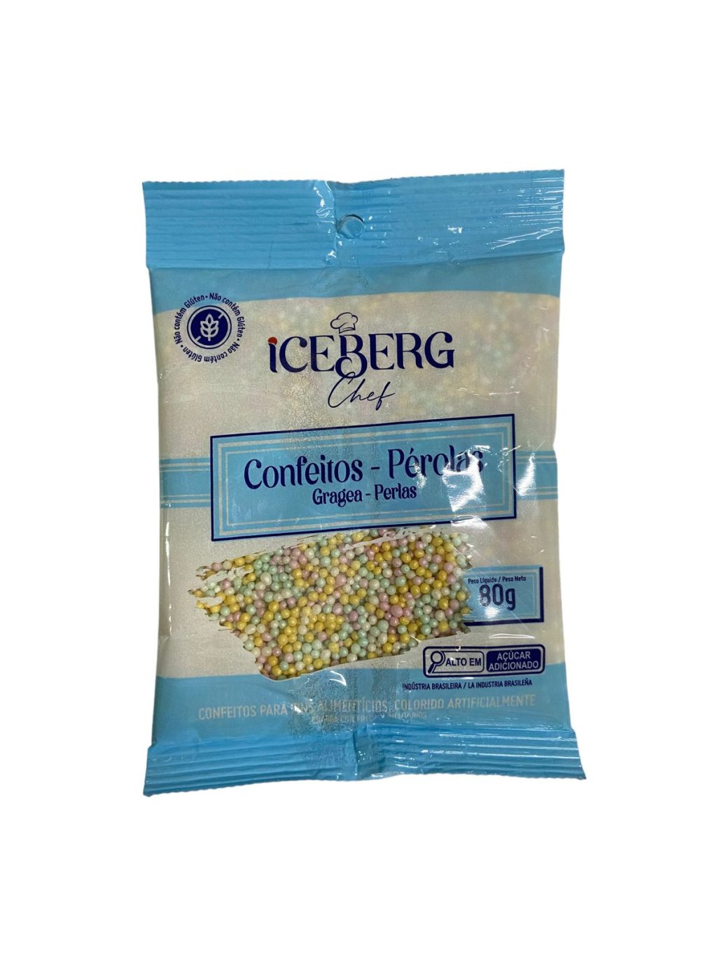 4890 - CONFEITO PEROLADO COLORIDO 80g - ICEBERG