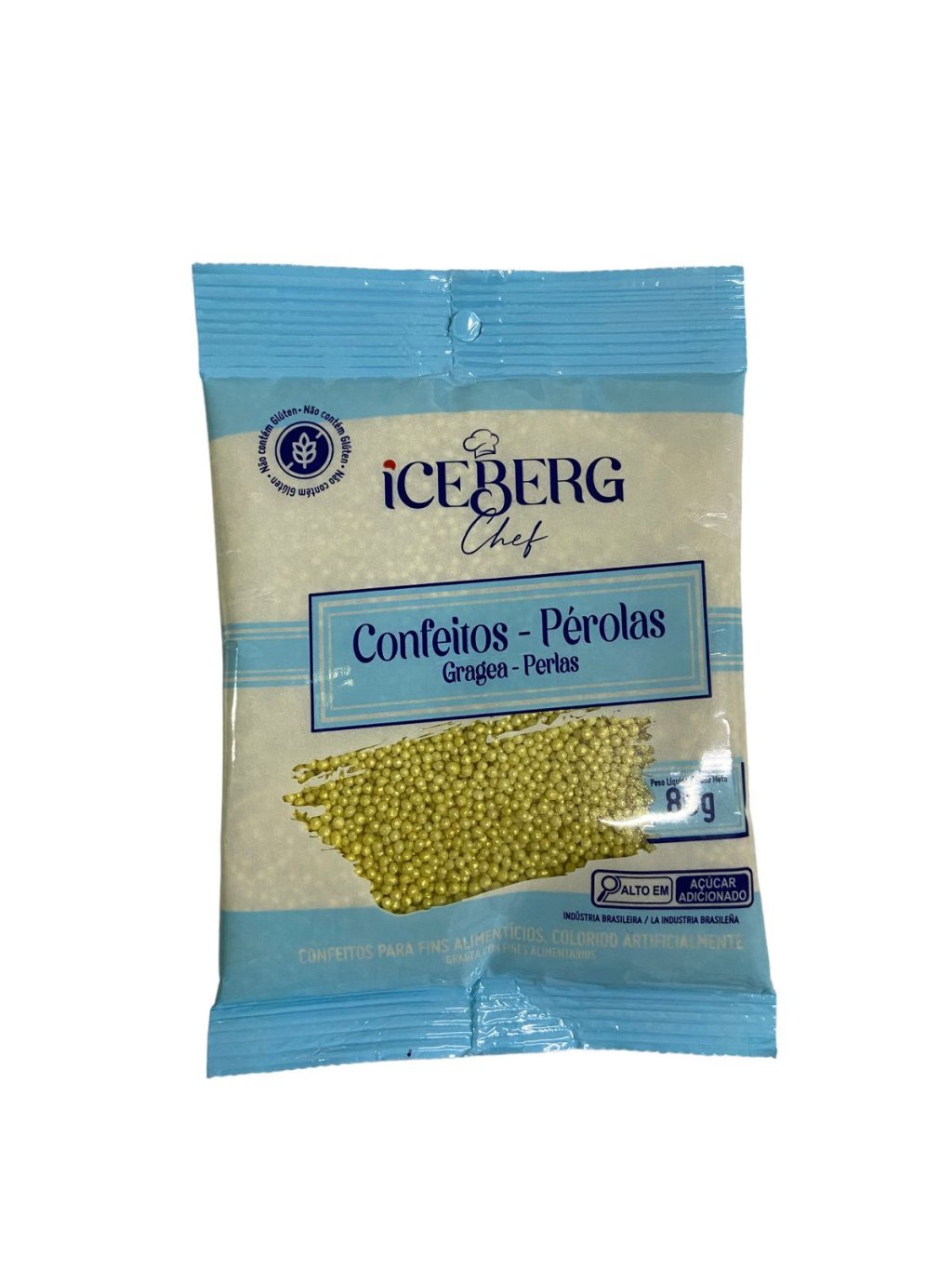 4891 - CONFEITO PEROLADO DOURADO 80g - ICEBERG