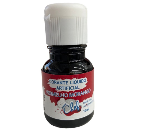 4874 - CORANTE LIQUIDO VERMELHO MORANGO 10ml - ICEBERG