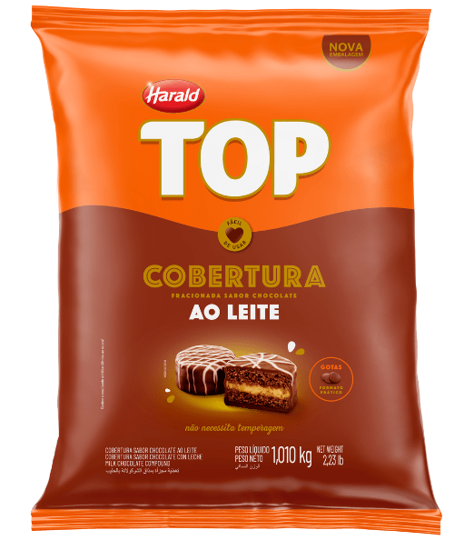 693 - COBERTURA GOTAS AO LEITE TOP 1,050kg - HARALD