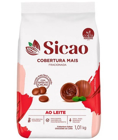 2616 - COBERTURA GOTAS MAIS AO LEITE 1,01kg - SICAO