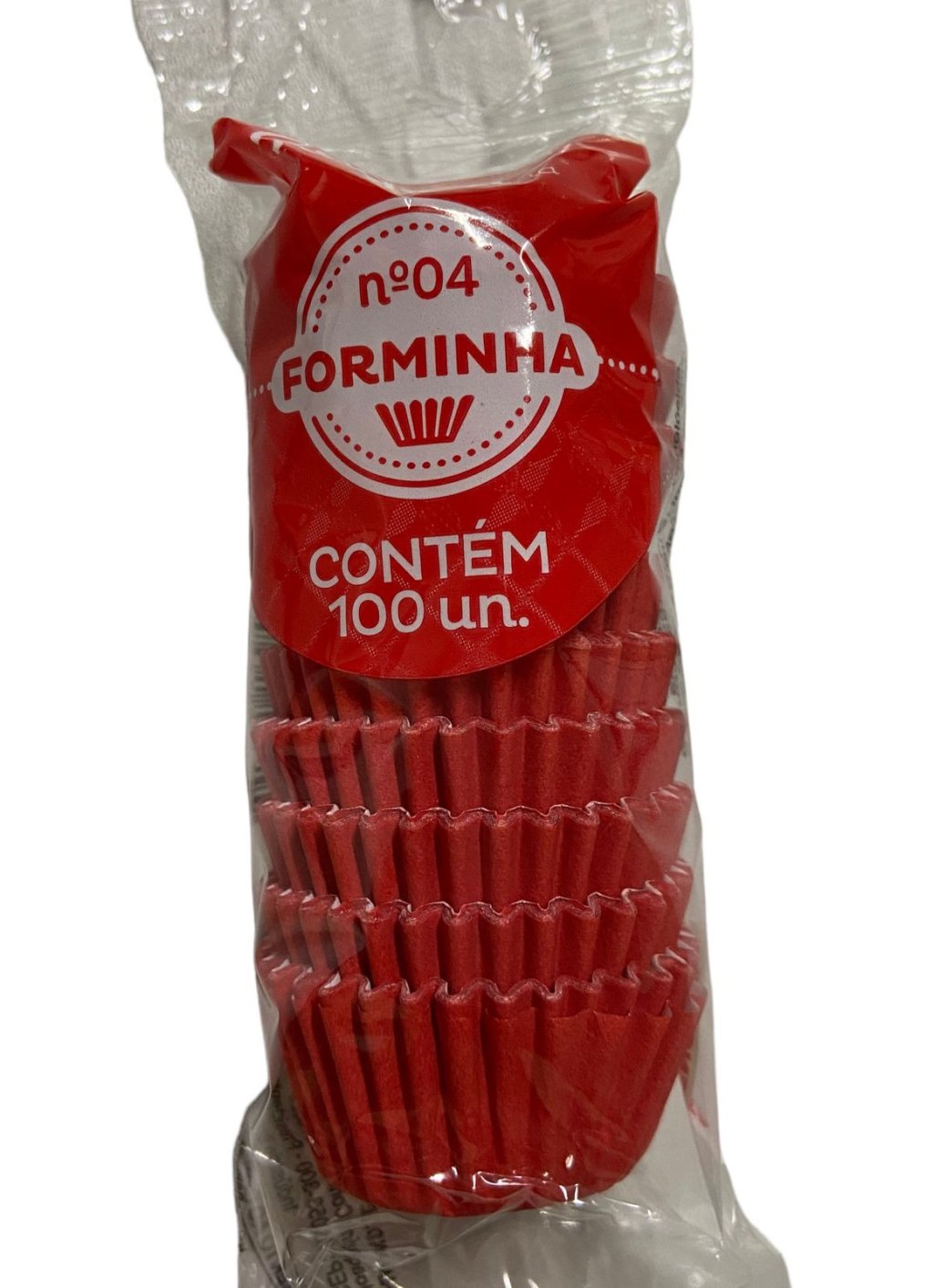 4965 - FORMINHA N 4 PAPEL COLORS VERMELHA 100un - REGINA
