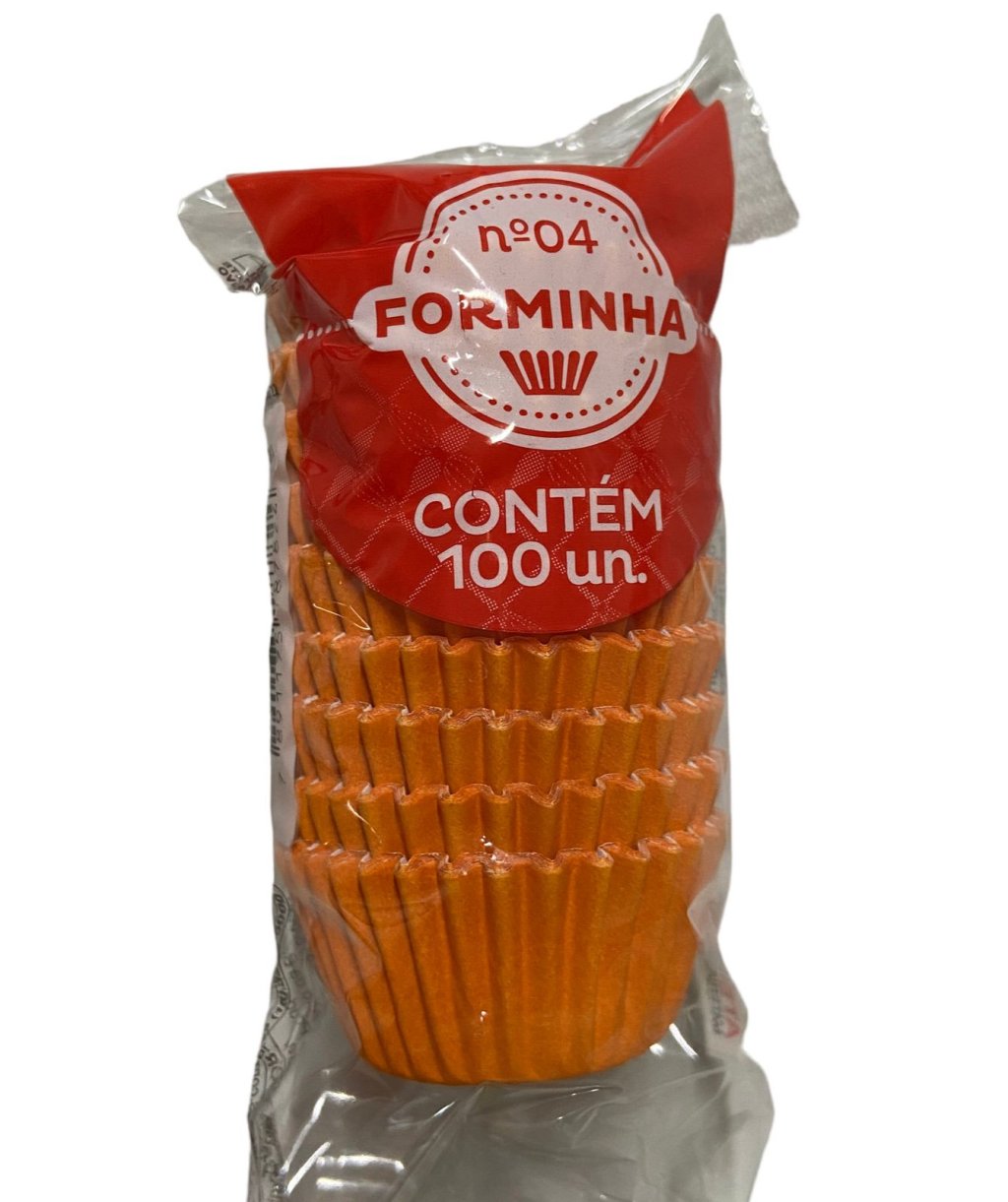 4926 - FORMINHA N 4 PAPEL COLORS LARANJA 100un - REGINA