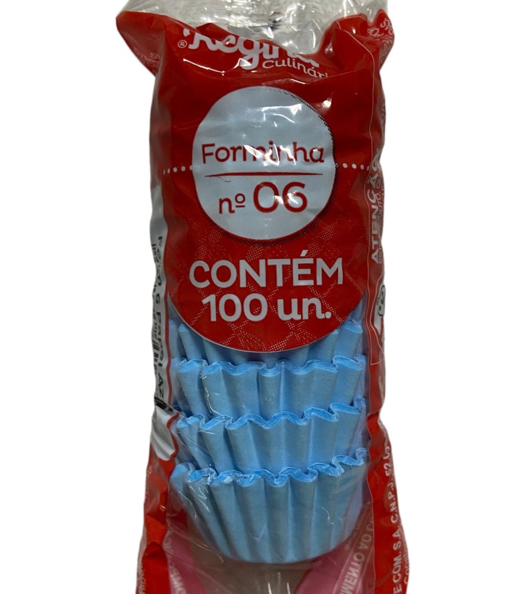 4938 - FORMINHA N 6 PAPEL AZUL 100un - REGINA