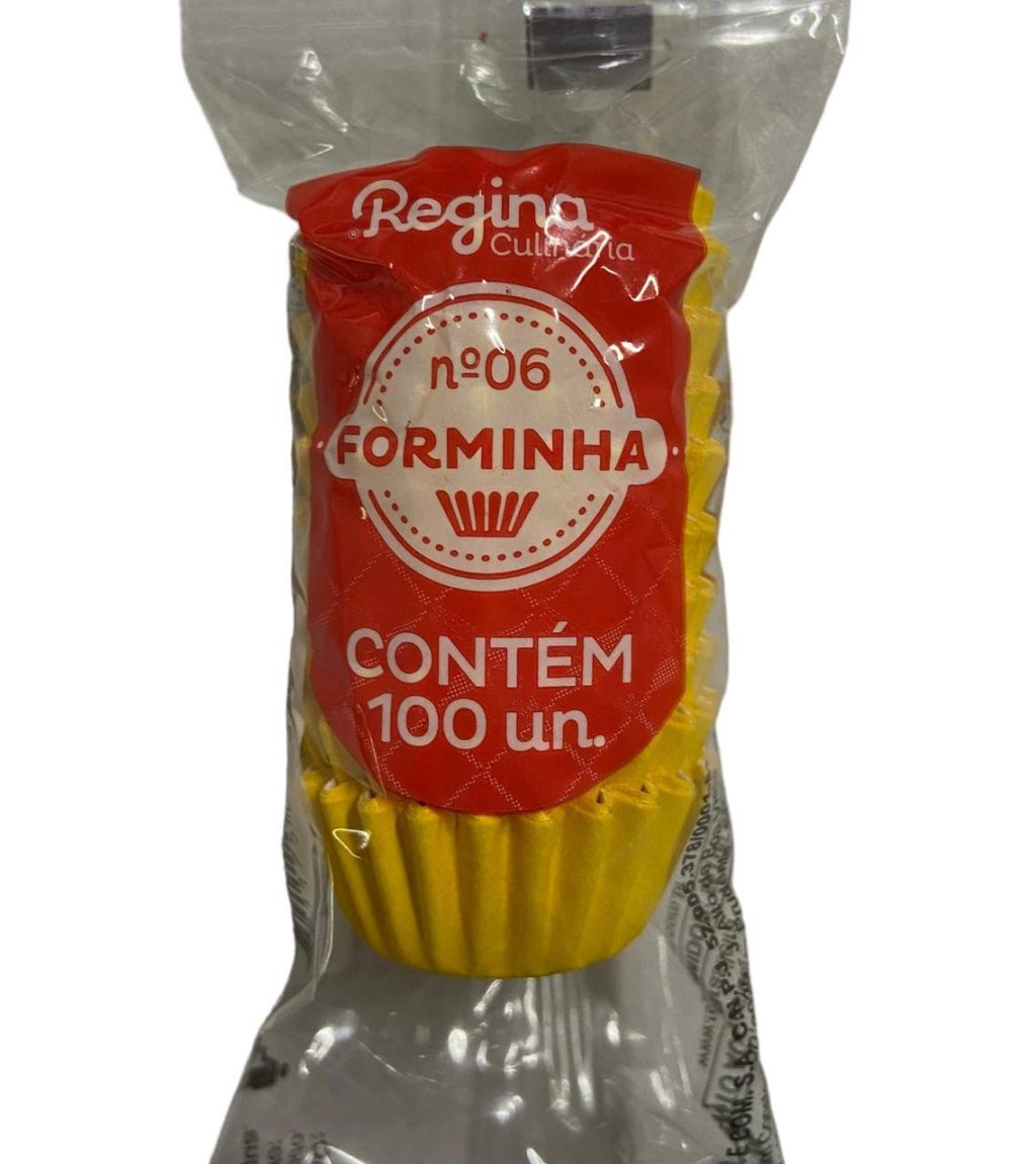4939 - FORMINHA N 6 PAPEL COLORS AMARELA 100un - REGINA