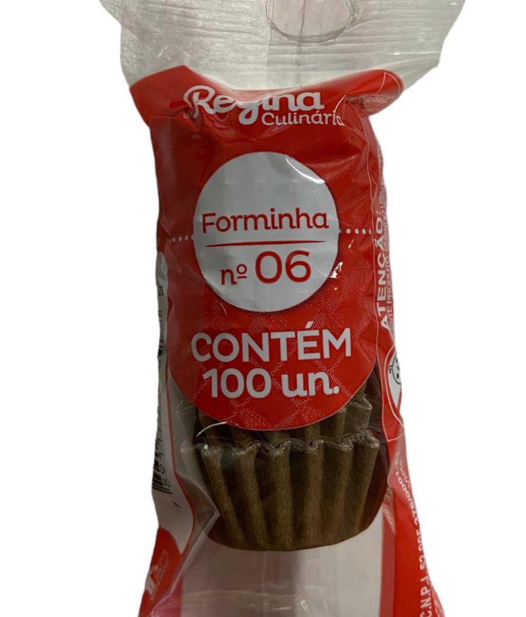4941 - FORMINHA N 6 PAPEL COLORS MARROM 100un - REGINA