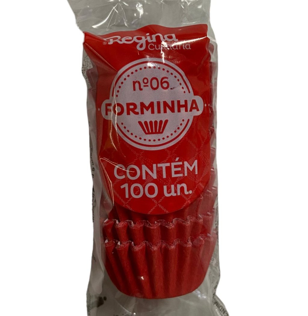 4979 - FORMINHA N 6 PAPEL COLORS VERMELHA 100un - REGINA