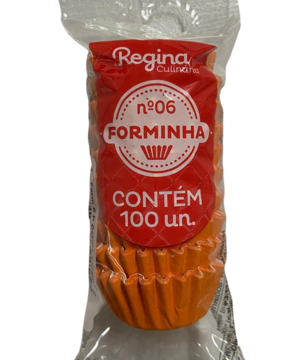 4940 - FORMINHA N 6 PAPEL COLORS LARANJA 100un - REGINA