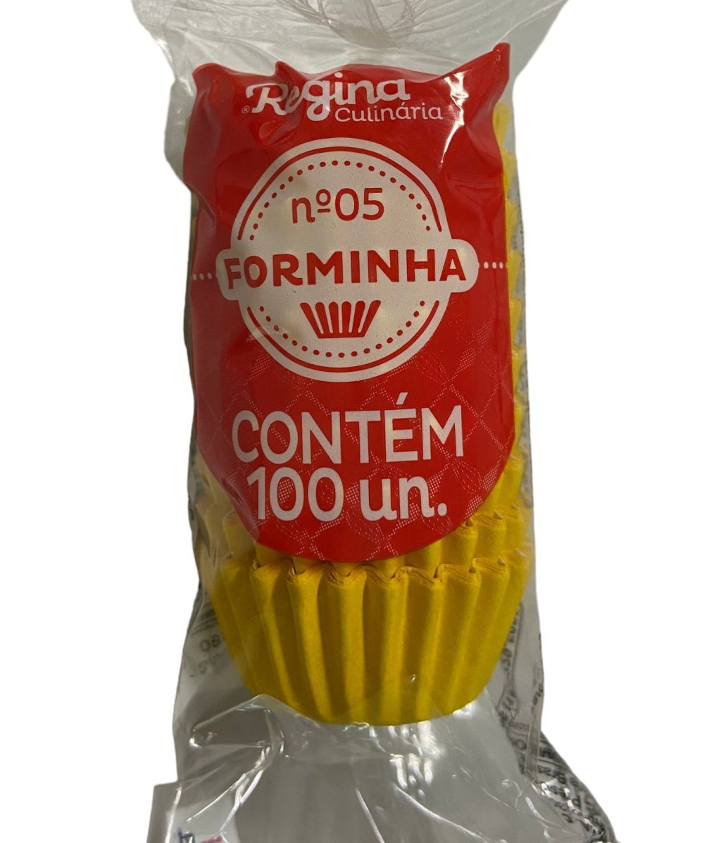 4931 - FORMINHA N 5 PAPEL COLORS AMARELA 100un - REGINA
