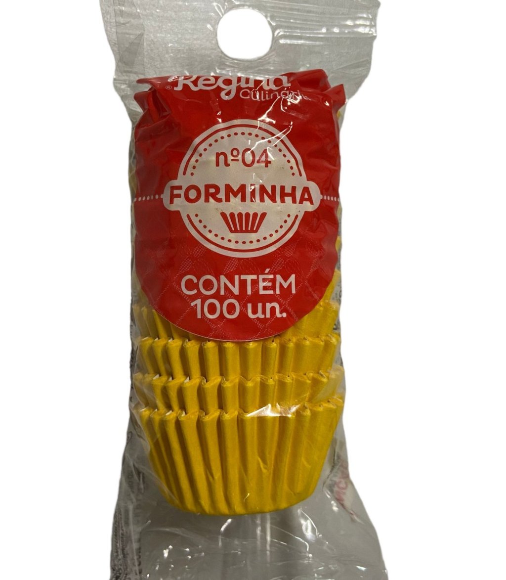 4961 - FORMINHA N 4 PAPEL COLORS AMARELA 100un - REGINA