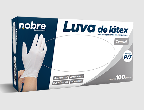 5011 - LUVA LATEX P C/ PÓ 100un - NOBRE