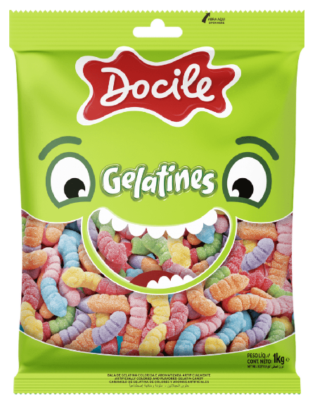 5035 - GOMA GELATINES COBRINHAS CITRICAS 1kg - DOCILE
